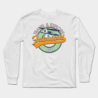 travel explore fabulous Niger logo Long Sleeve T-Shirt